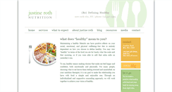 Desktop Screenshot of justinerothnutrition.com